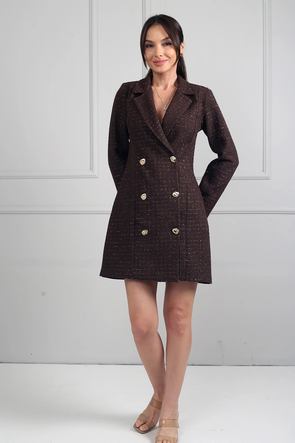 Image of Women's Chanel Double-Breasted Jacket Dress