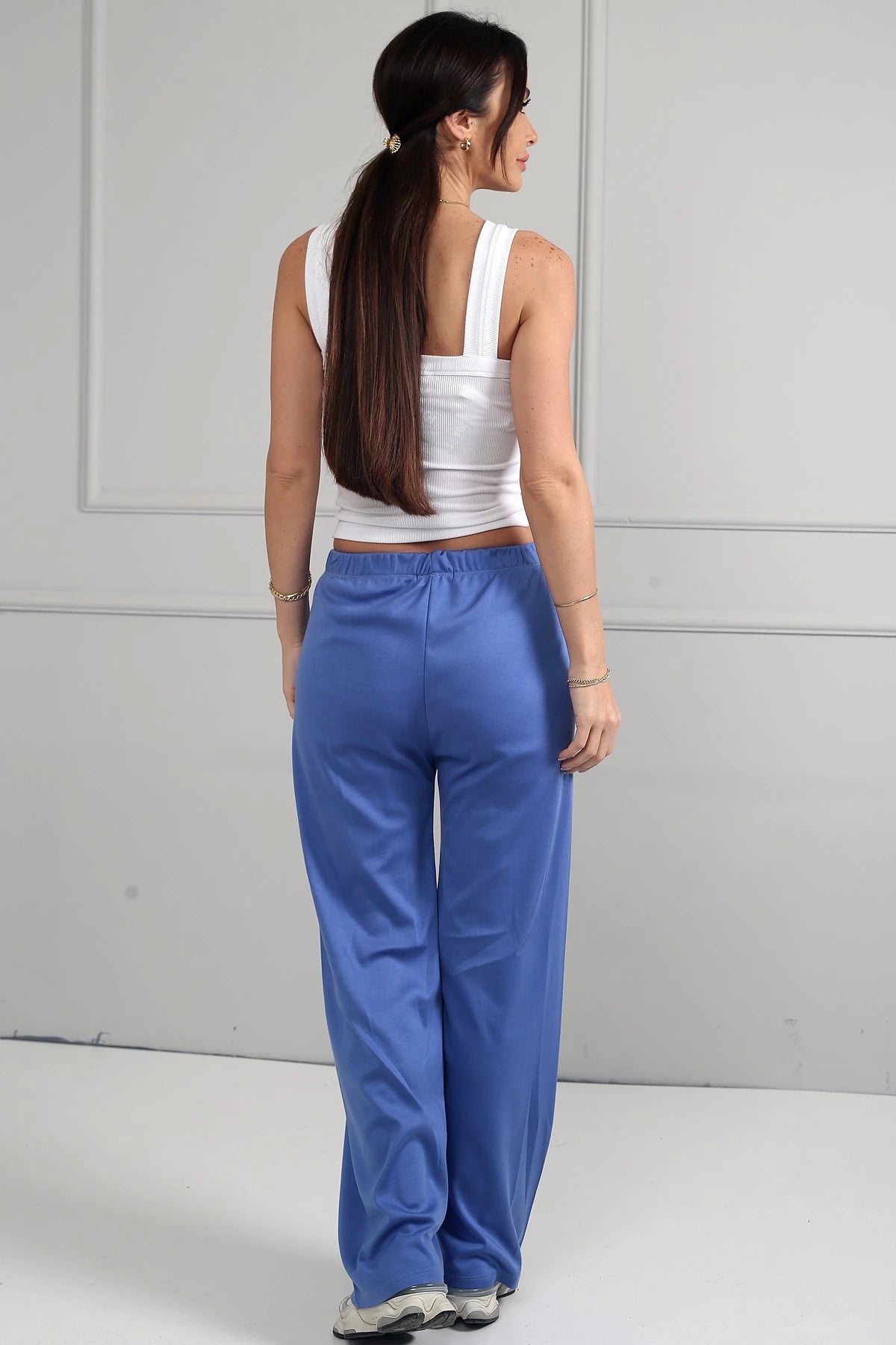 Image of Women's Elastic Waist Palazzo Pants