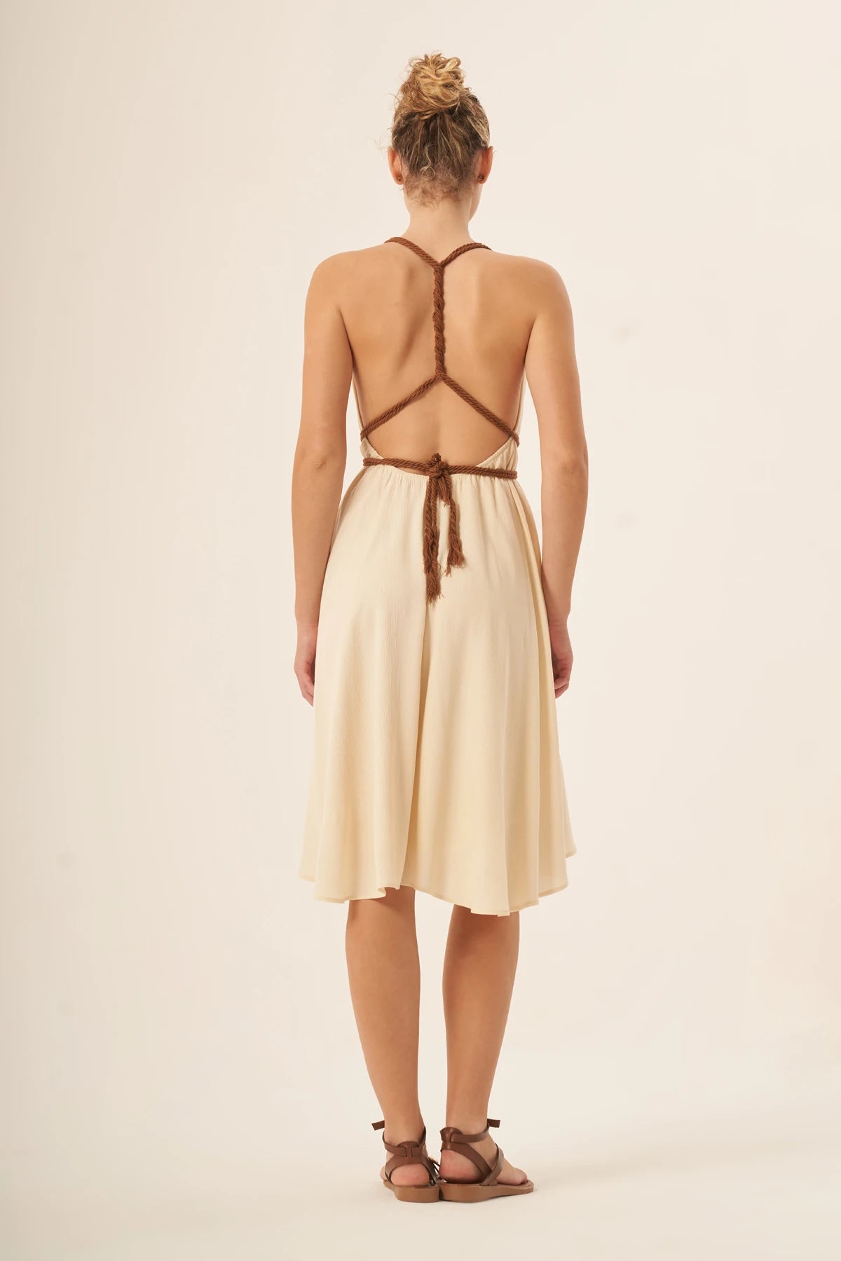 Image of Galatea Selene Rope Elbise Bej