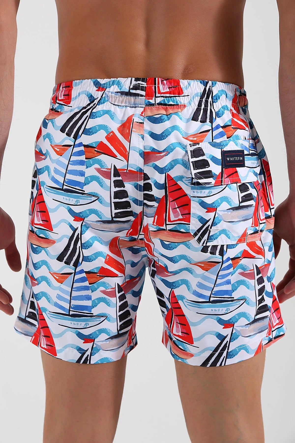 Image of White Yachting Swim Shorts