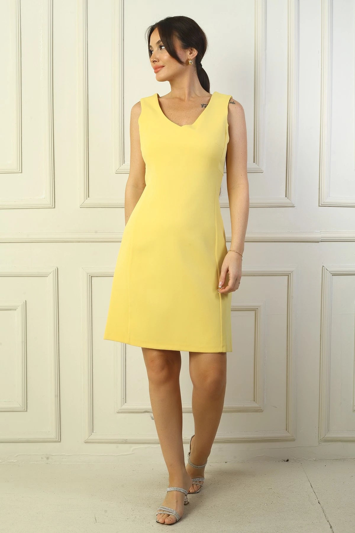 Image of V-Neck Classic Crop Dress