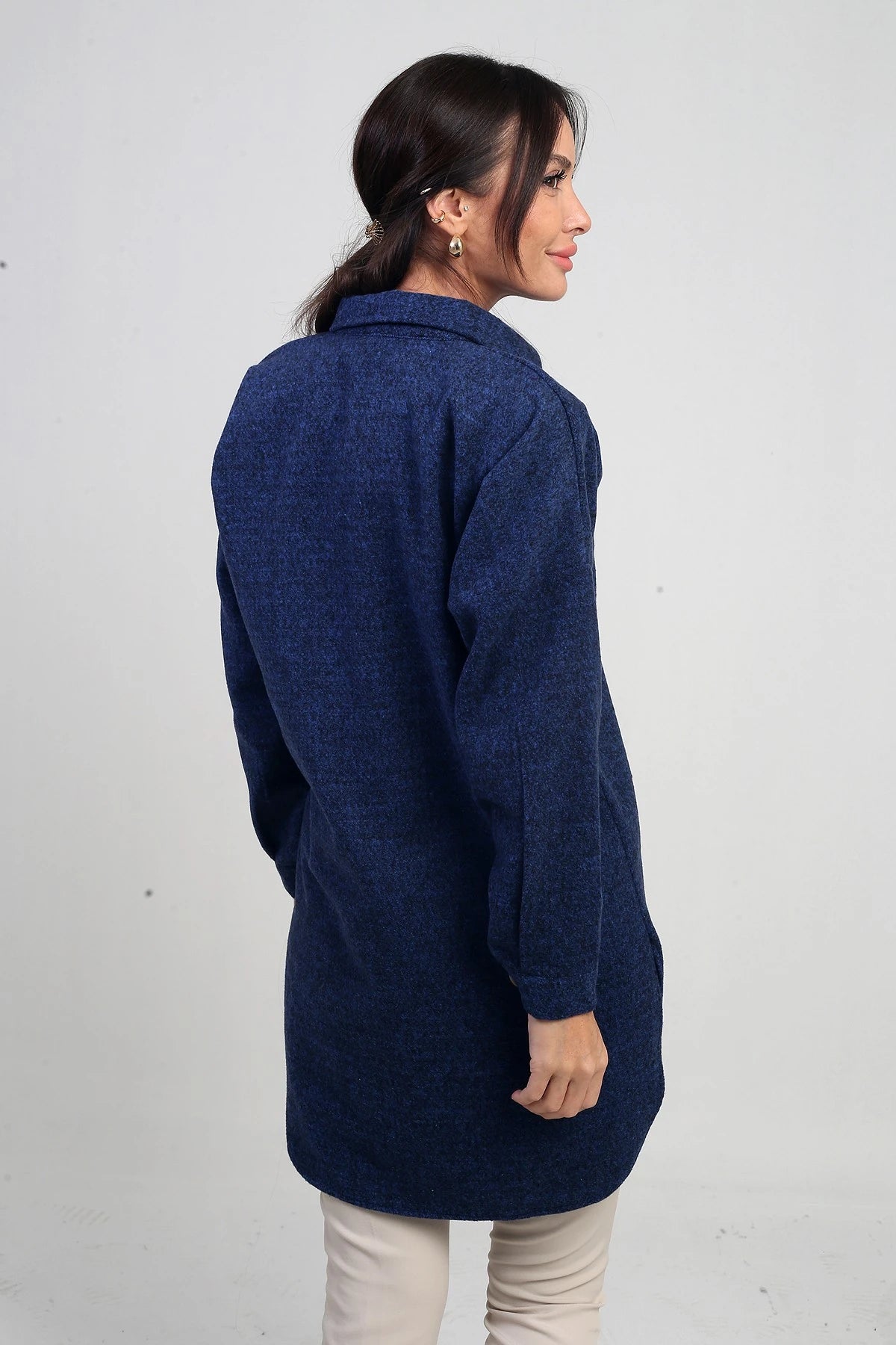 Image of Women's Side Slit Speckled Tunic Shirt