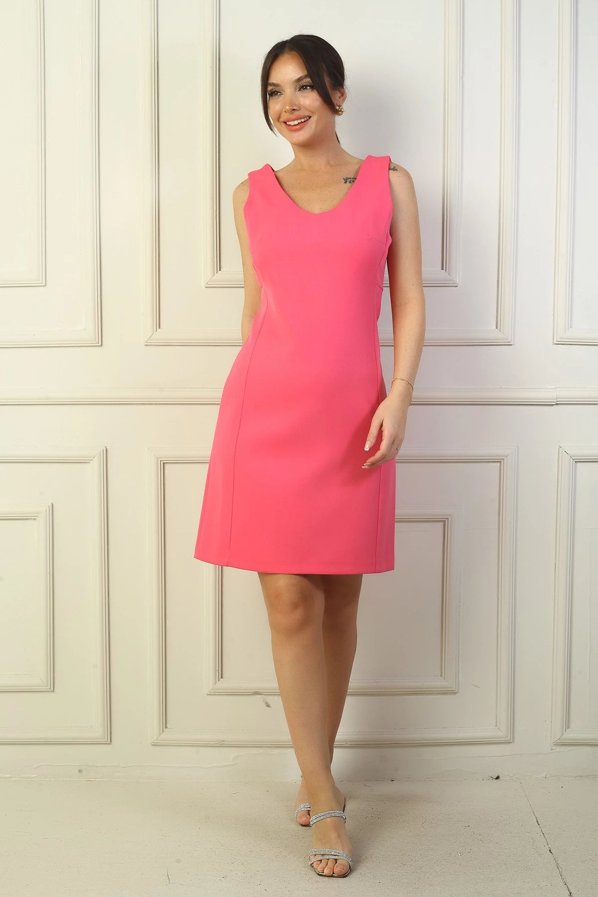 Image of V-Neck Classic Crop Dress