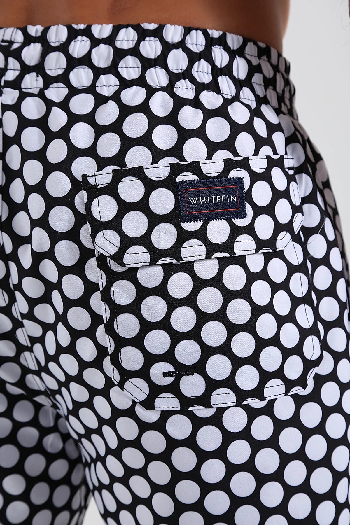 Image of Black Round Swim Shorts