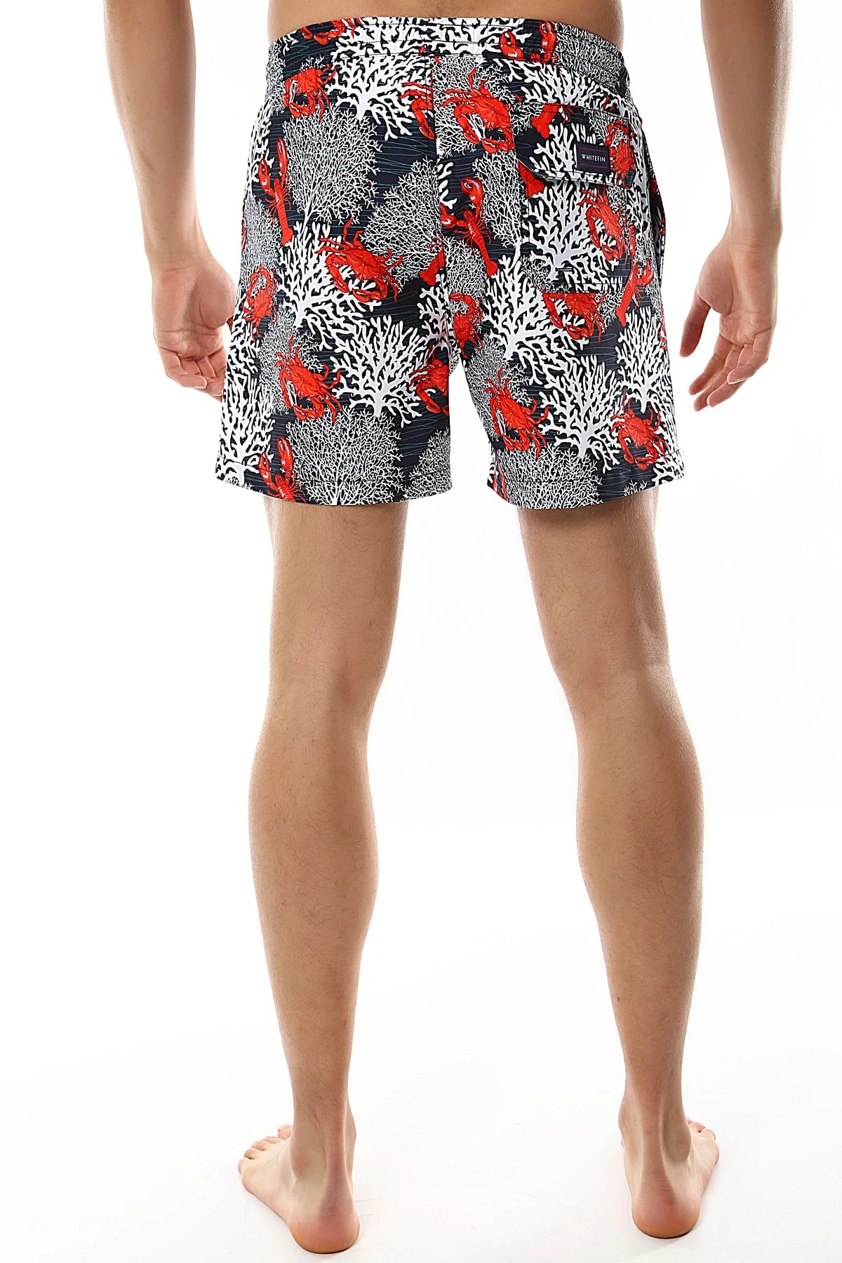 Image of Pantaloni scurți de baie pentru bărbați Red Crab