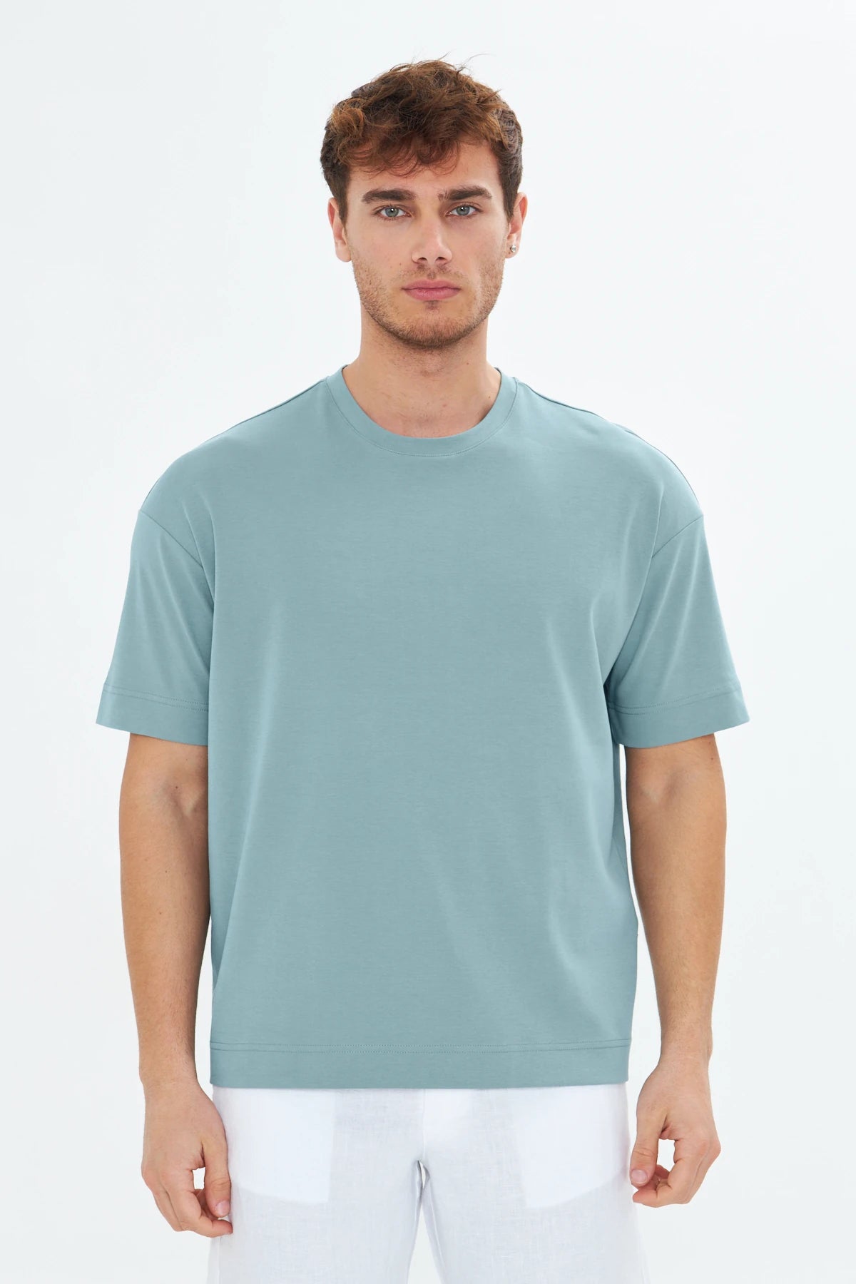 Image of Milan Pastel Turquoise T-Shirt