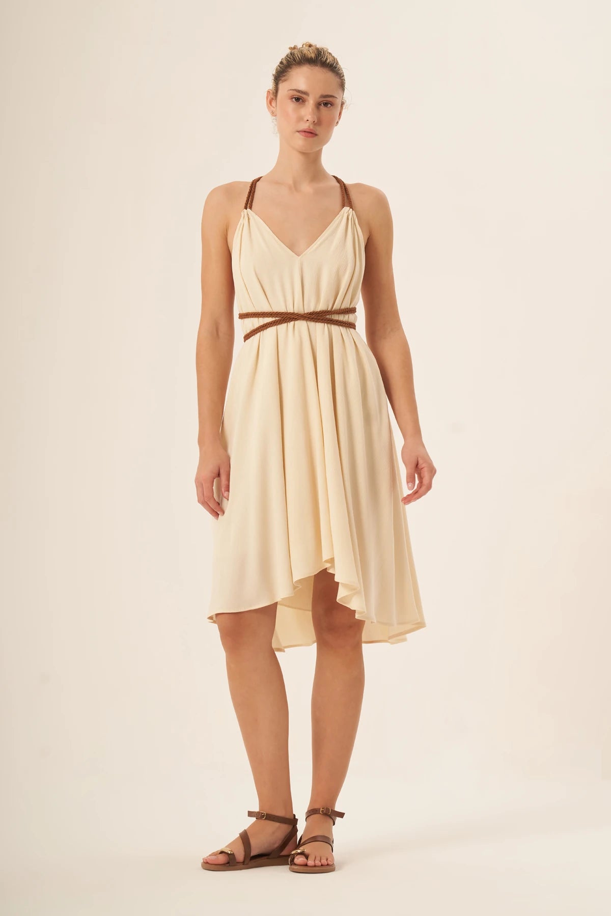 Image of Galatea Selene Rope Elbise Bej