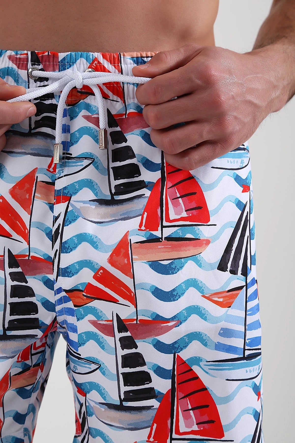 Image of White Yachting Swim Shorts