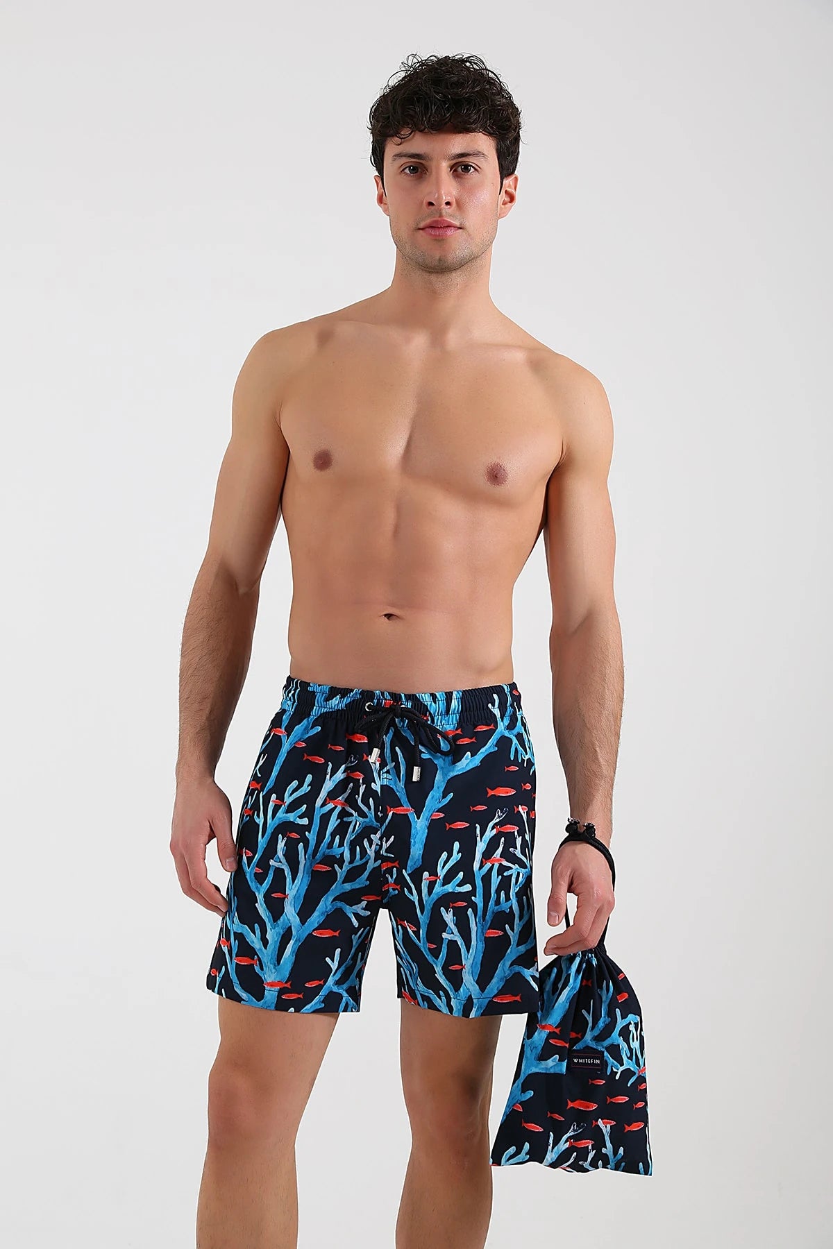 Image of Pantaloni scurți de baie Fish Life pentru bărbați