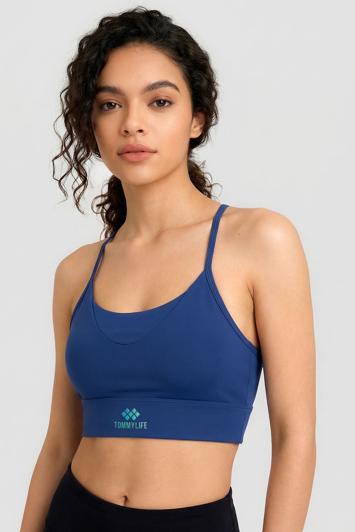 Image of İndigo Standart Fit Baskılı Sırt Detaylı Kadın Spor Büstiyer - 97300