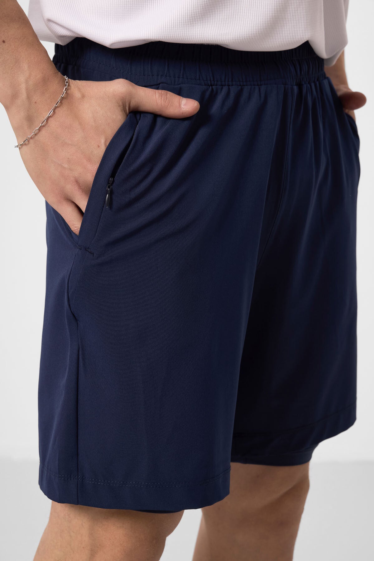 Image of İndigo İnce Yumuşak Standart Fit Erkek Taytlı Şort - 81287