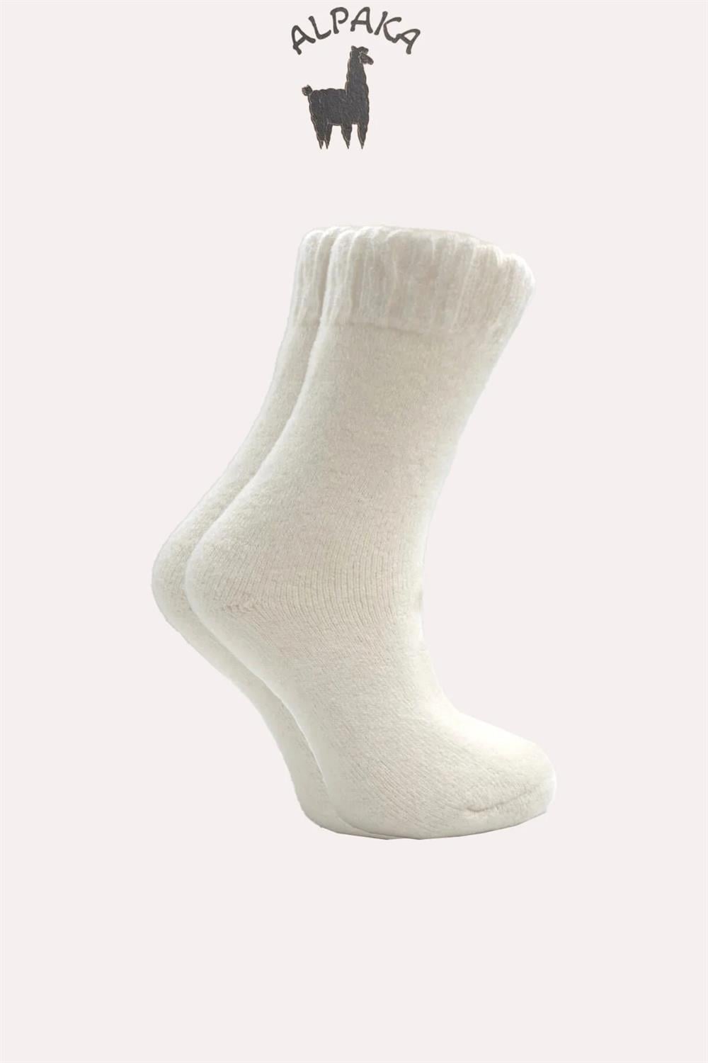 Image of Kadın Alpaka Yün Kışlık Havlu Kalın Soket Çorap 4'Lü Paket