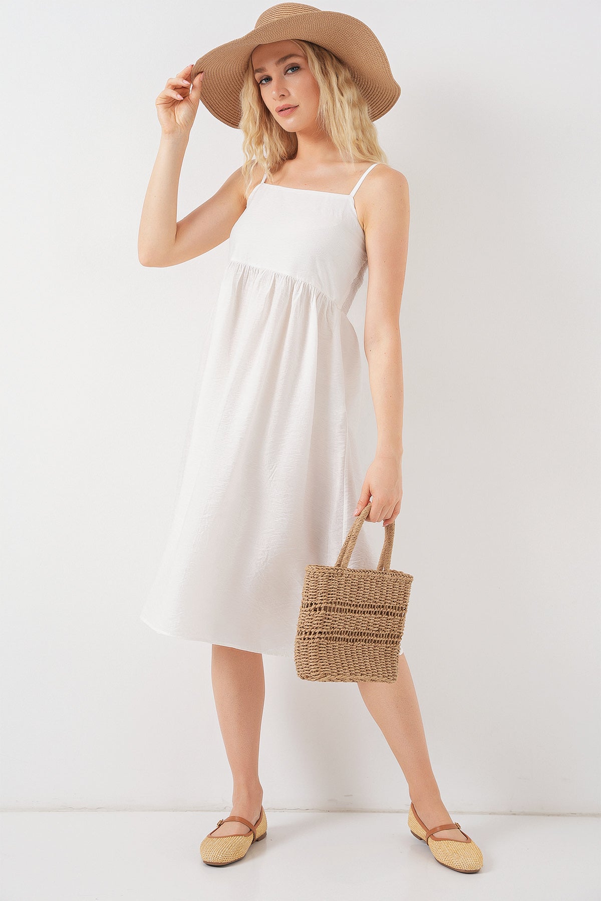 Image of Women's Strappy Ayrobin Dress 2565 - White
