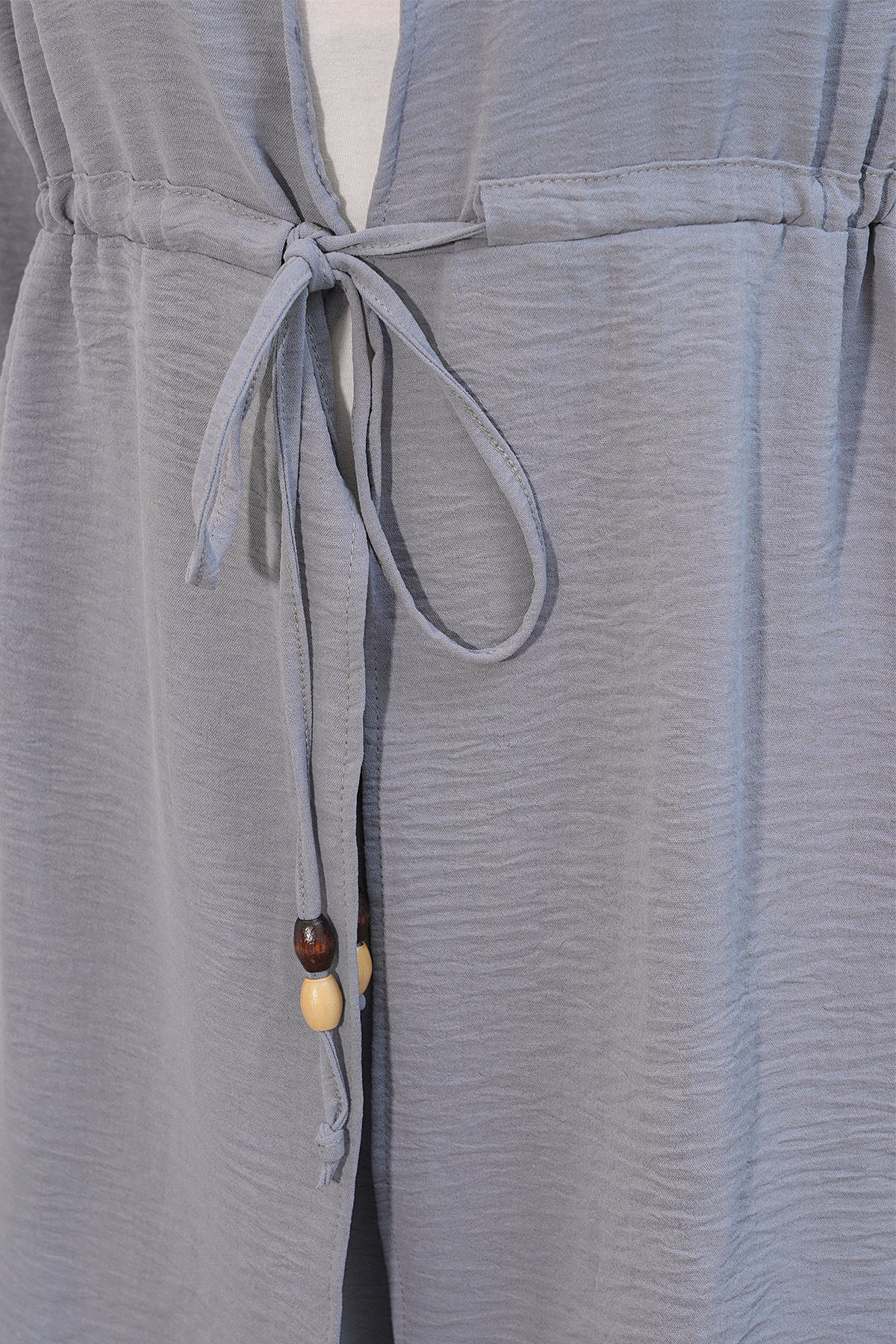 Image of Kadın Ayrobin Kimono Pantolon İkili Takım 30101 - Gri