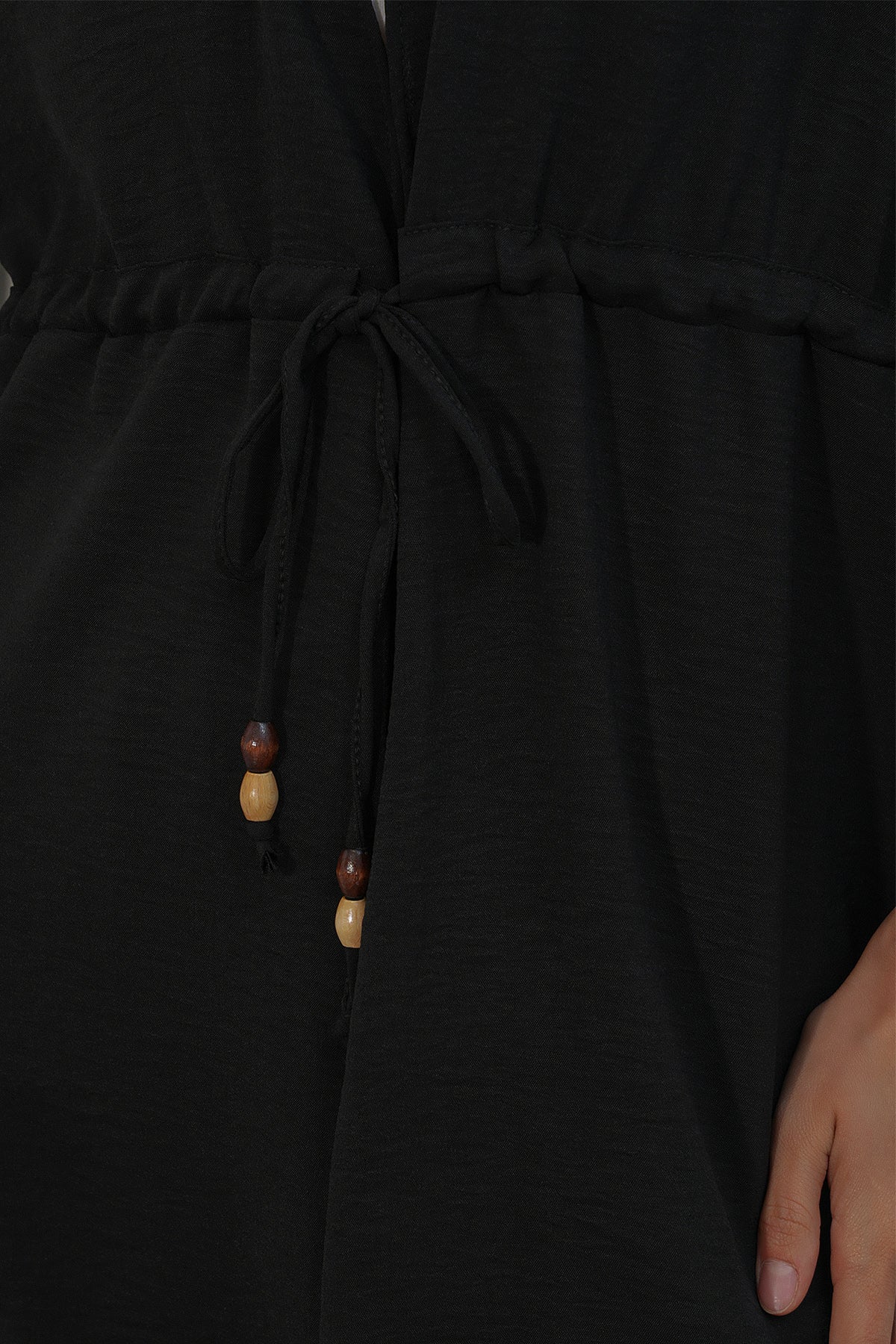 Image of Kadın Ayrobin Kimono Pantolon İkili Takım 30101 - Siyah