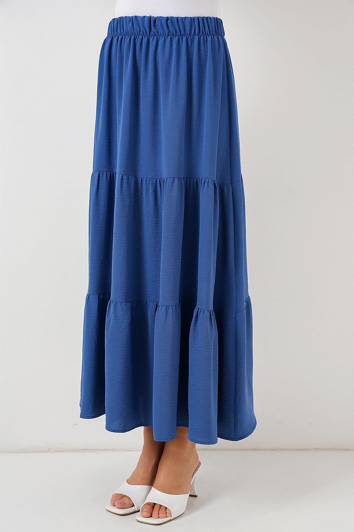 Image of Fustă lungă Ayrobin pentru femei 8048 - Indigo