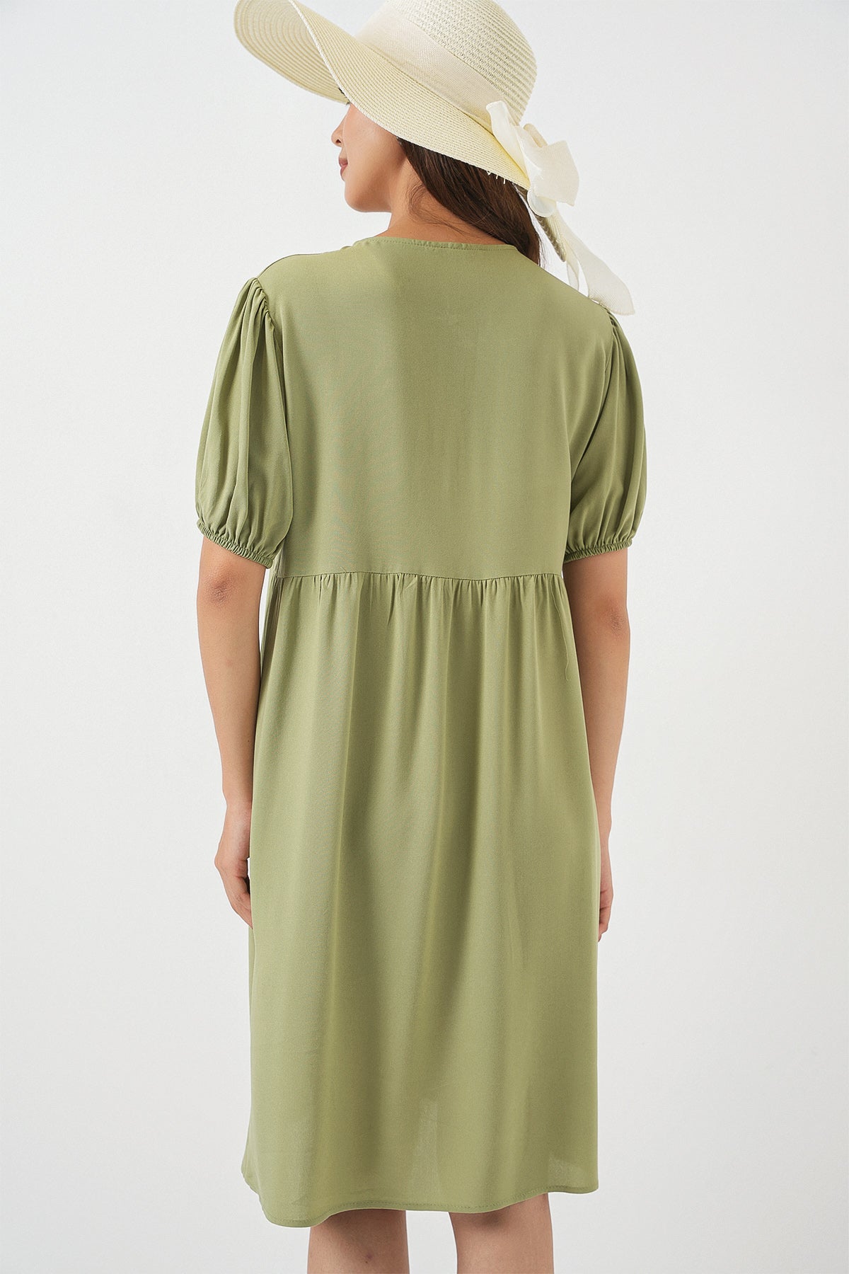 Image of Kadın Bağcıklı Midi Elbise 2575 - C. Çağla