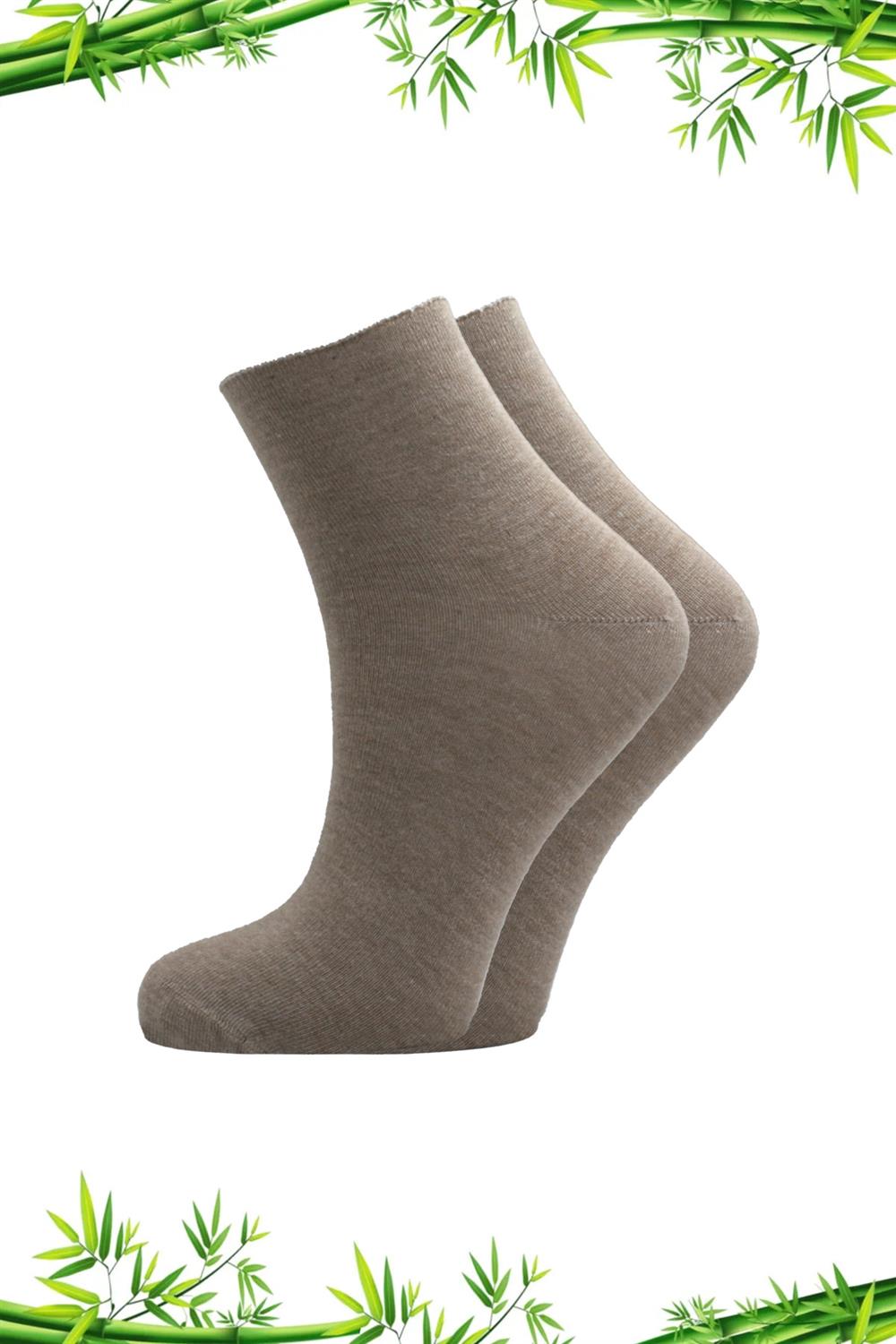 Image of Women's Bamboo Multicolored Half-Cuff Diabetic Socks, Non-Constricting Socks, 6-Pack
