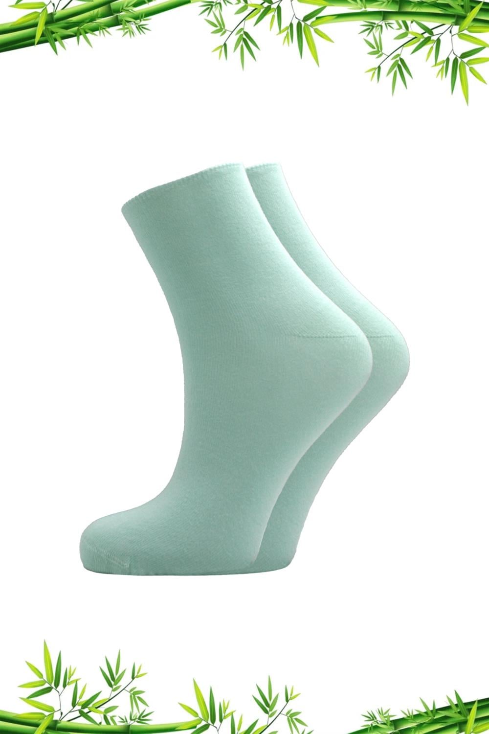 Image of Women's Bamboo Multicolored Half-Cuff Diabetic Socks, Non-Constricting Socks, 6-Pack