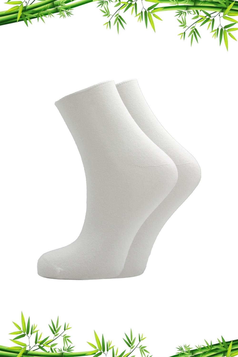 Image of Women's Bamboo Multicolored Half-Cuff Diabetic Socks, Non-Constricting Socks, 6-Pack