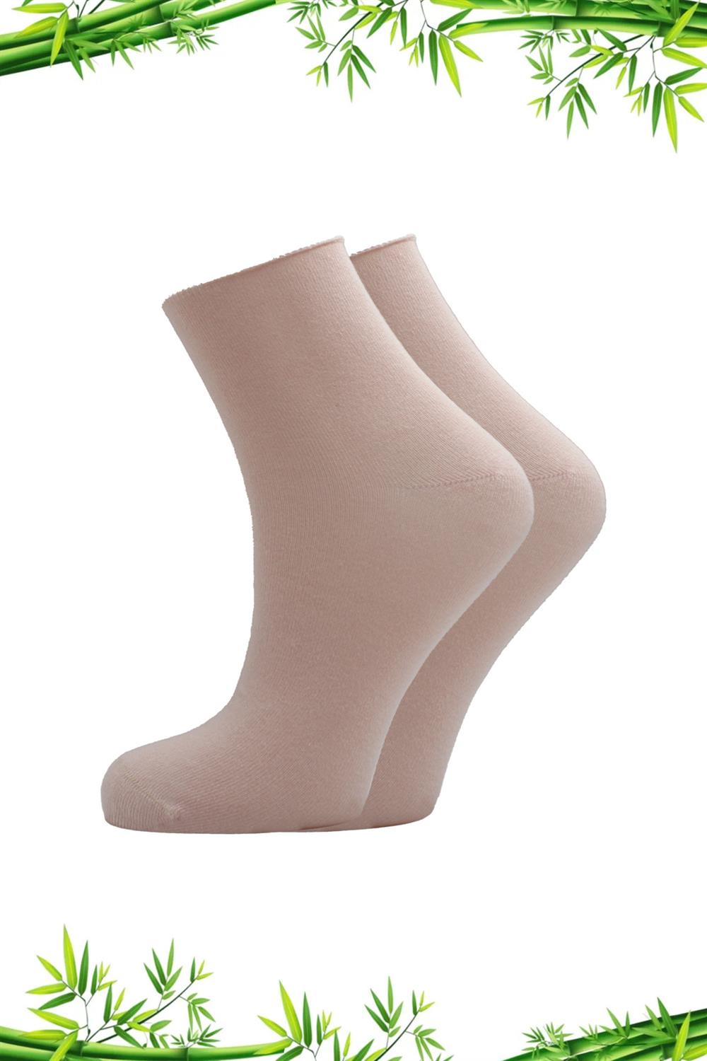 Image of Women's Bamboo Multicolored Half-Cuff Diabetic Socks, Non-Constricting Socks, 6-Pack