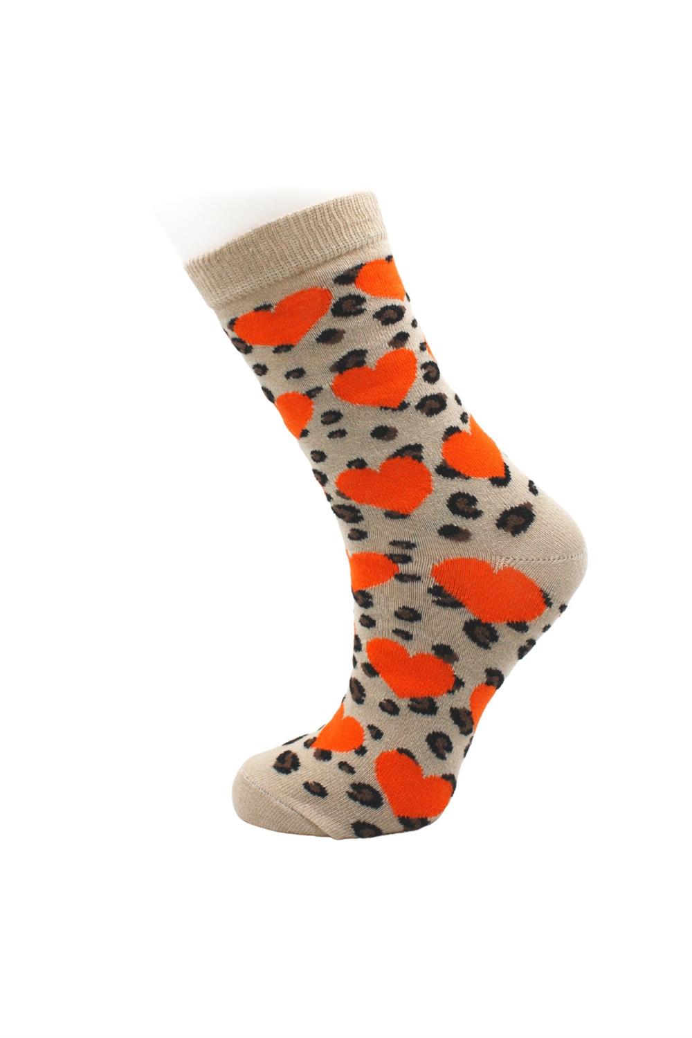 Image of Women's Colorful Heart Striped Cotton Ankle Socks, 4-Pack