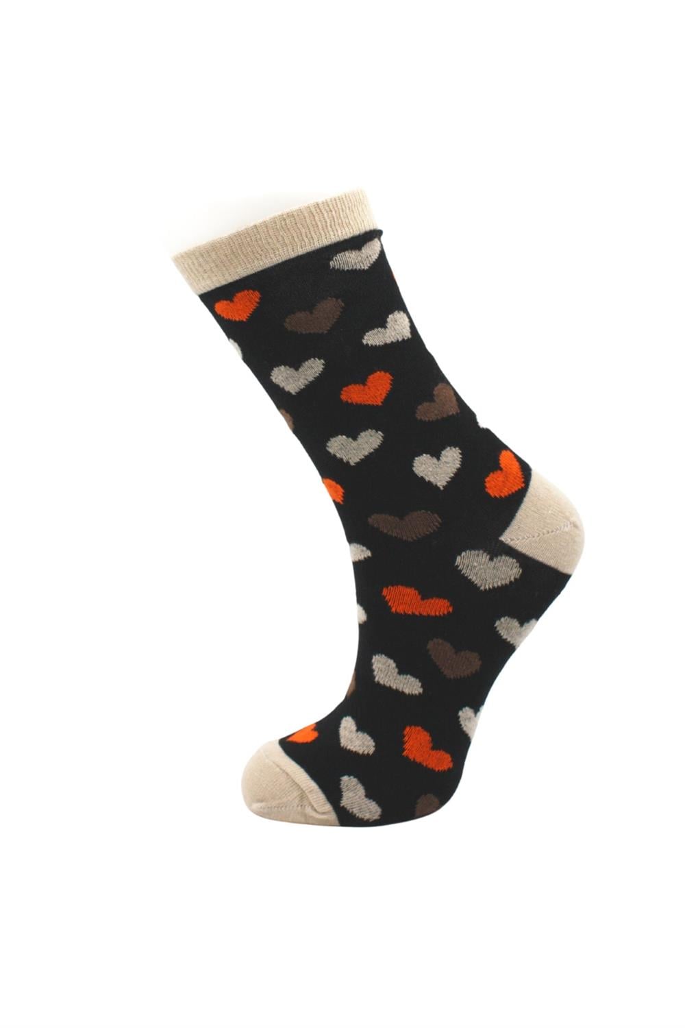 Image of Women's Colorful Heart Striped Cotton Ankle Socks, 4-Pack