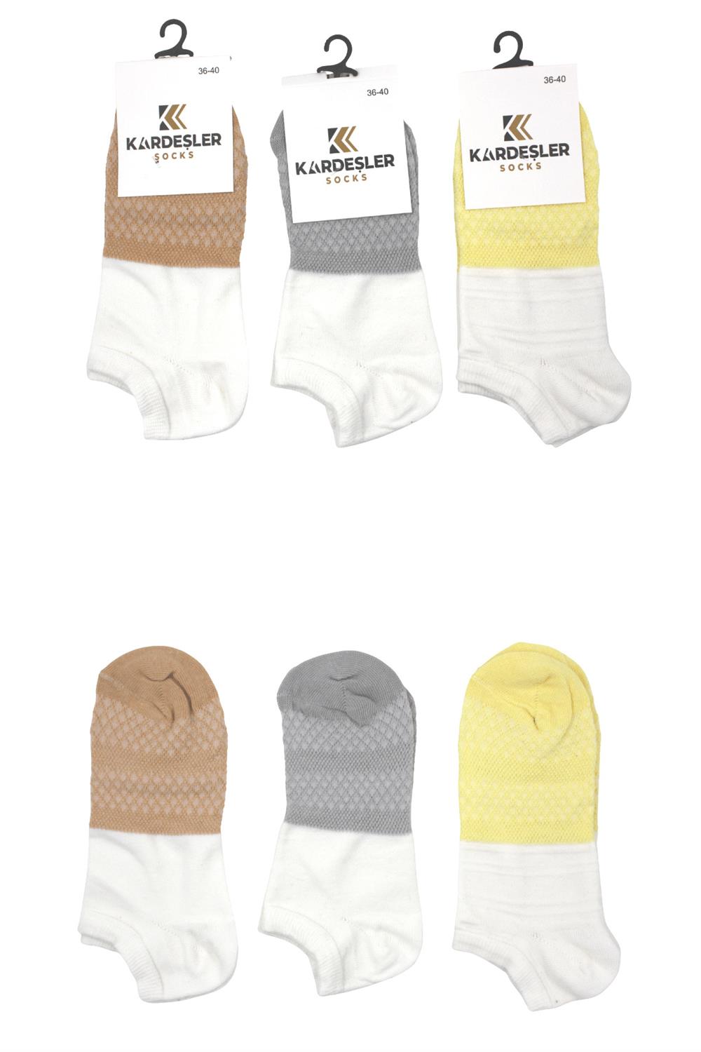 Image of Women's Colorful Cotton Ankle Socks, 6-Pack