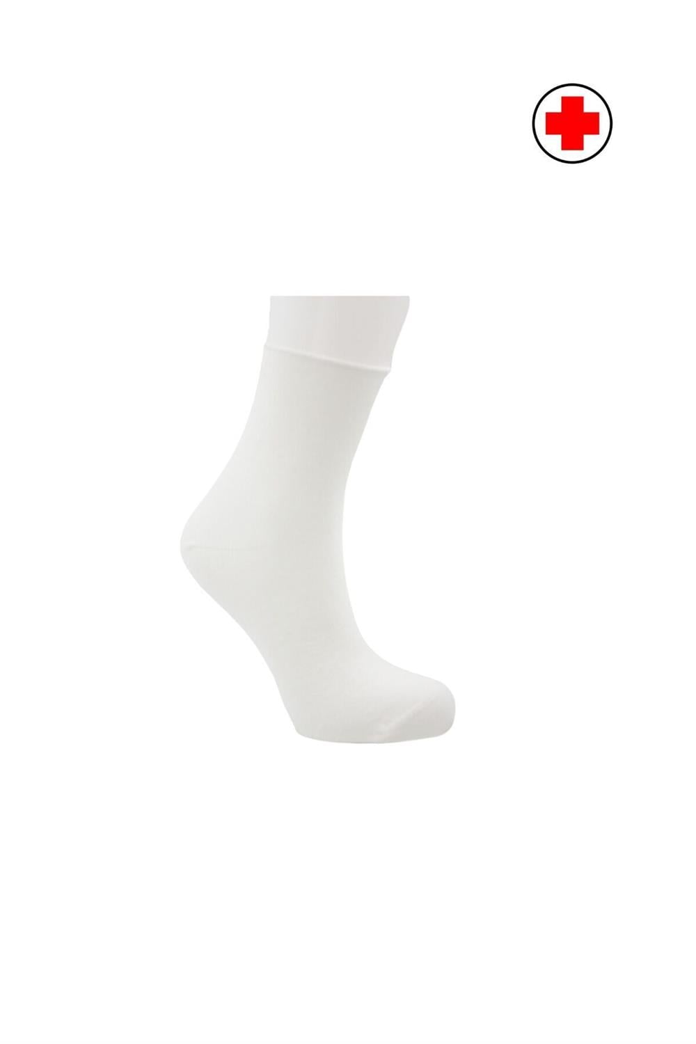 Image of Kadın Çok Renkli Yarım Konç Diyabetik Şeker Çorabı Pamuklu Sıkmayan Çorap 6'Lı Paket