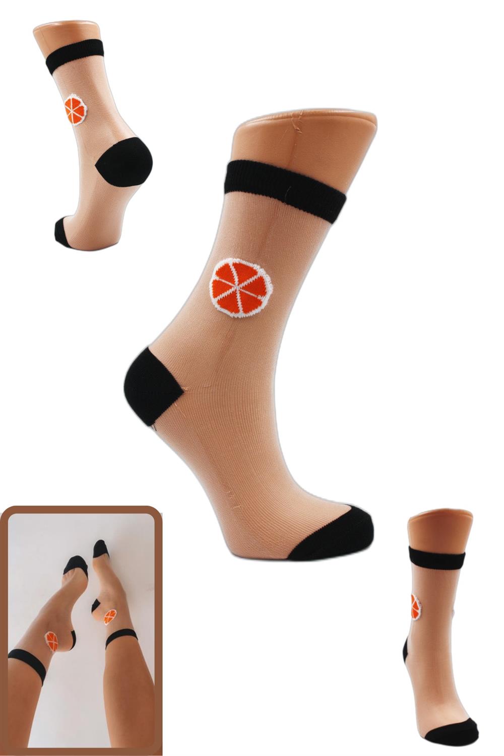 Image of Ciorapi de tul cu model pentru femei