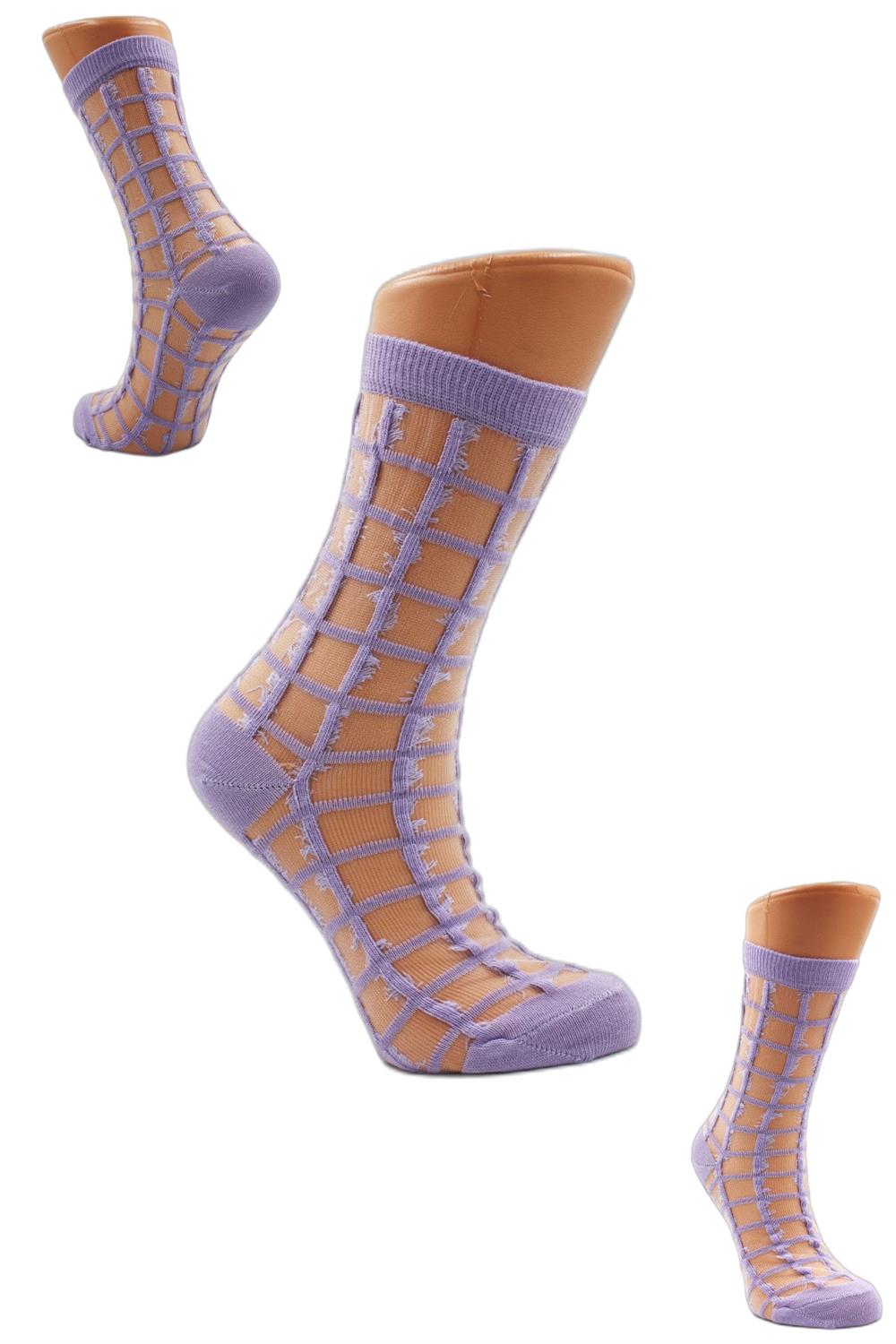 Image of Ciorapi de tul cu model pentru femei