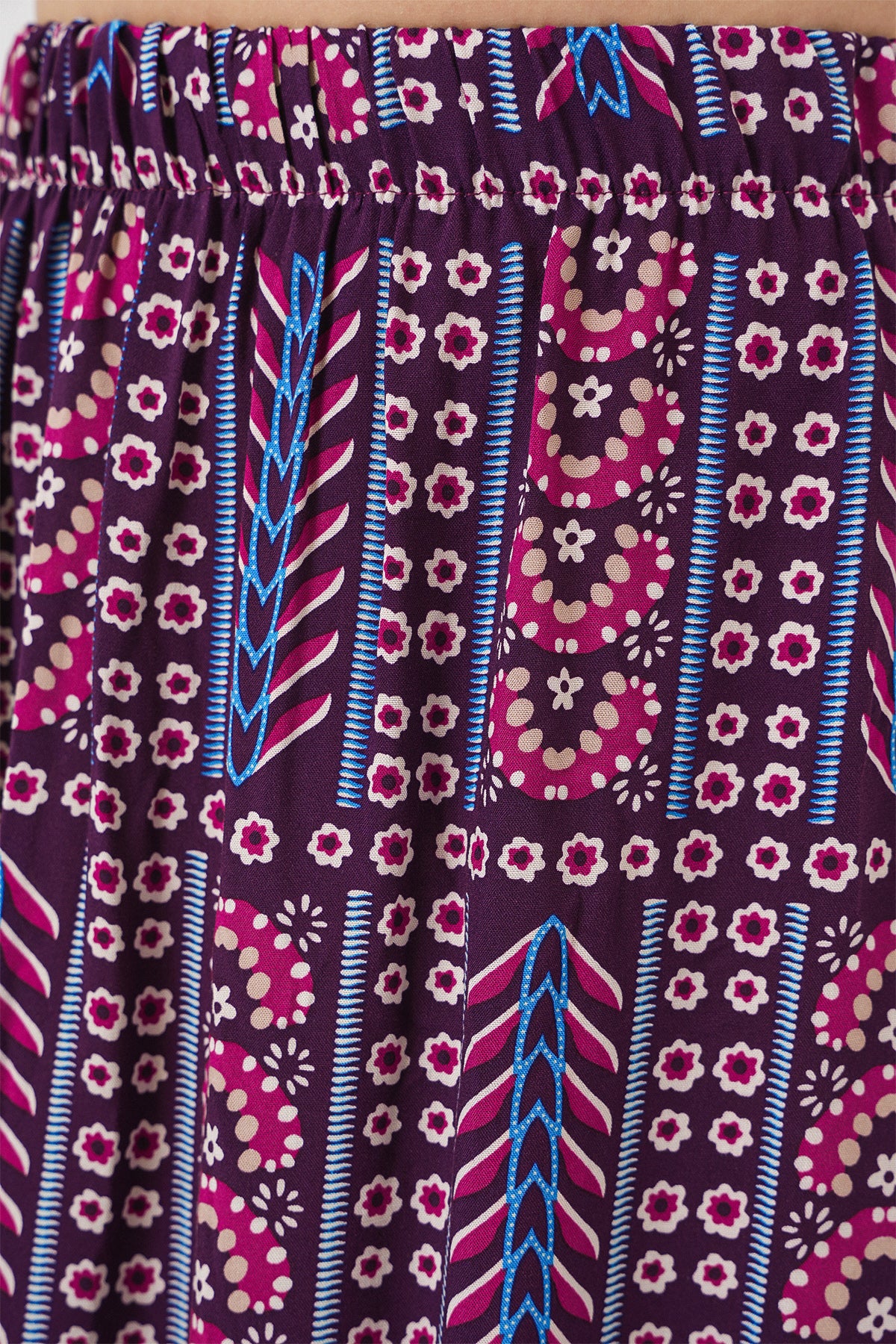 Image of Fustă lungă cu model pentru femei 8053 - Violet