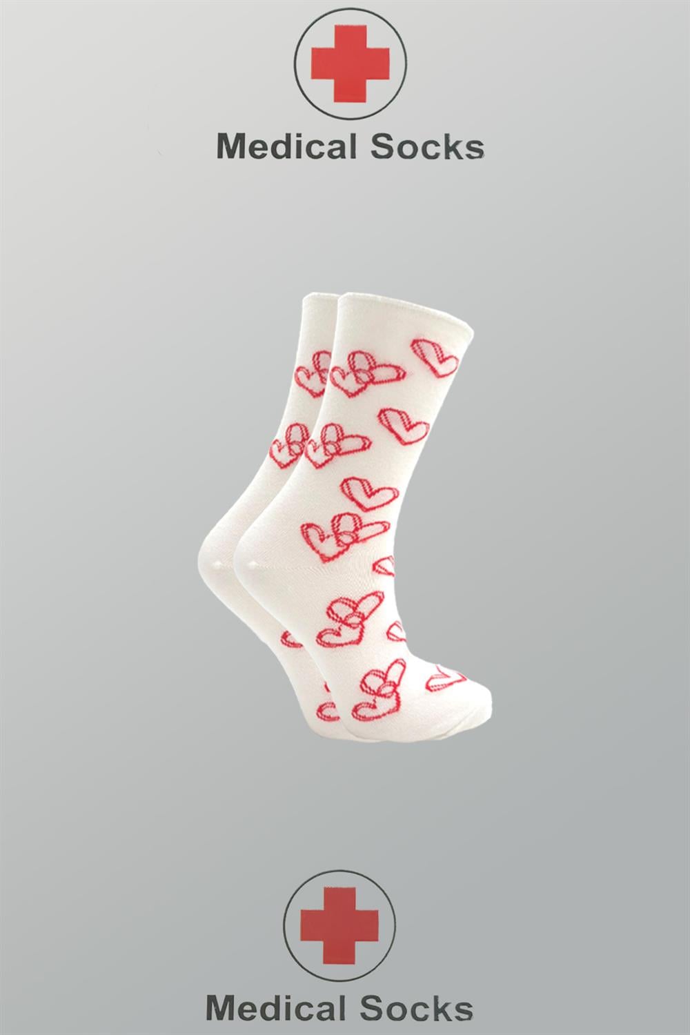 Image of Șosete de damă pentru diabetici, fără elastic, din bumbac, până la gleznă, colorate, pachet de 4