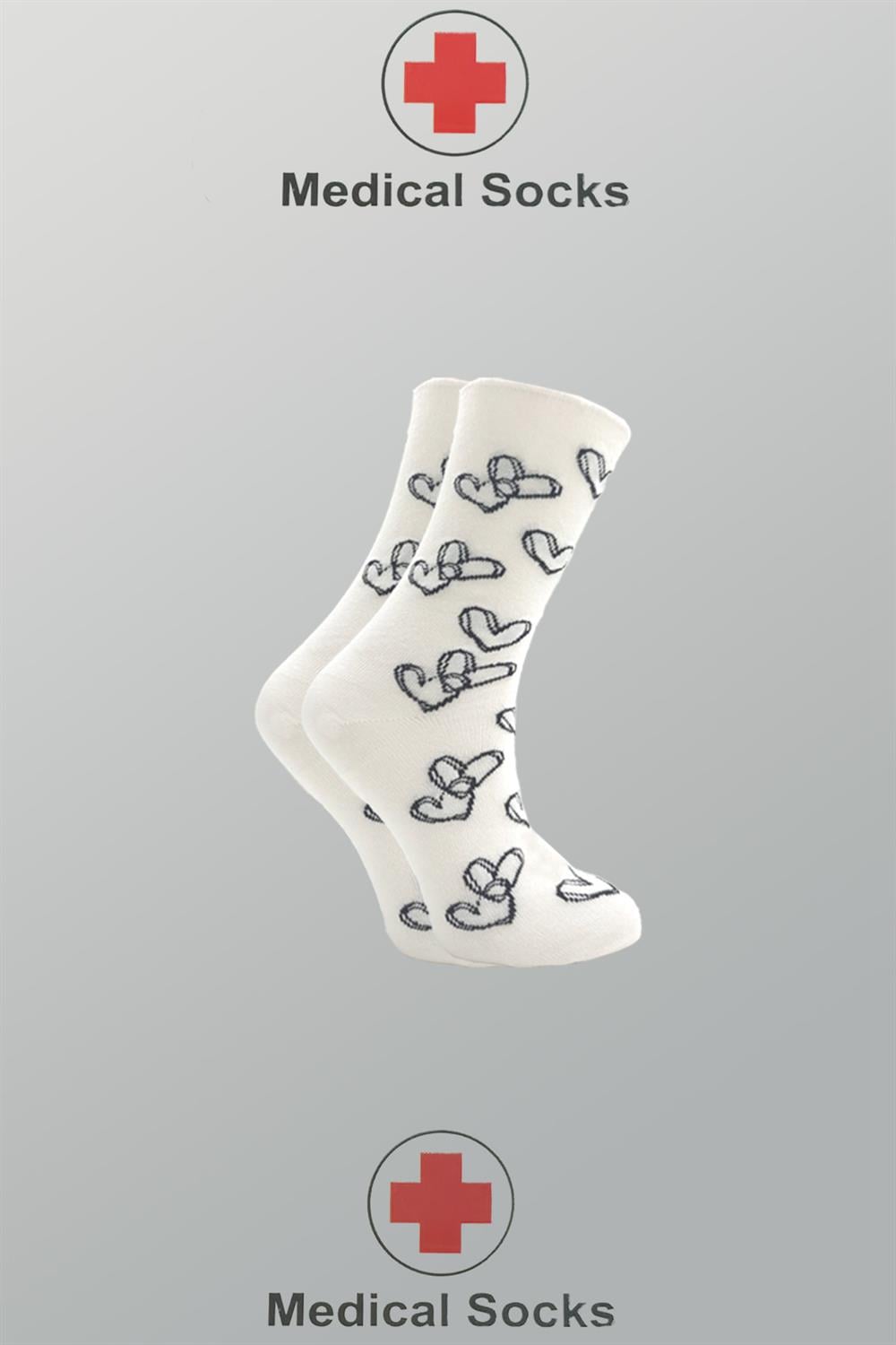 Image of Șosete de damă pentru diabetici, fără elastic, din bumbac, până la gleznă, colorate, pachet de 4