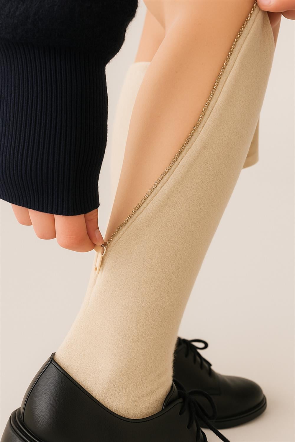 Image of Women's Zip-Up Knee-High Socks