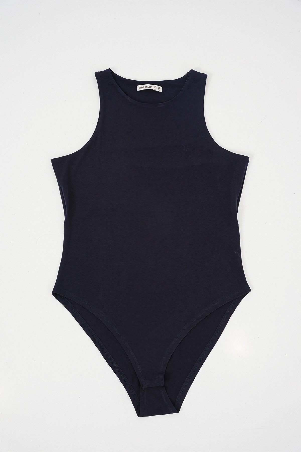 Image of Kadın Halter Yaka Çıtçıtlı Body 972 - Lacivert