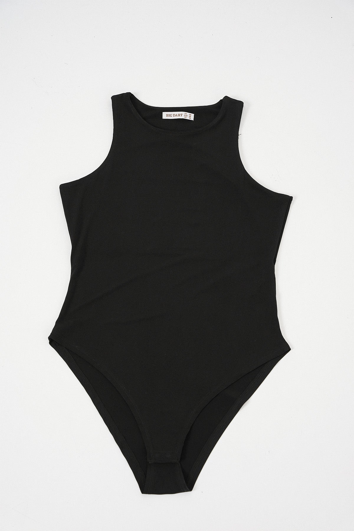 Image of Kadın Halter Yaka Çıtçıtlı Body 972 - Siyah