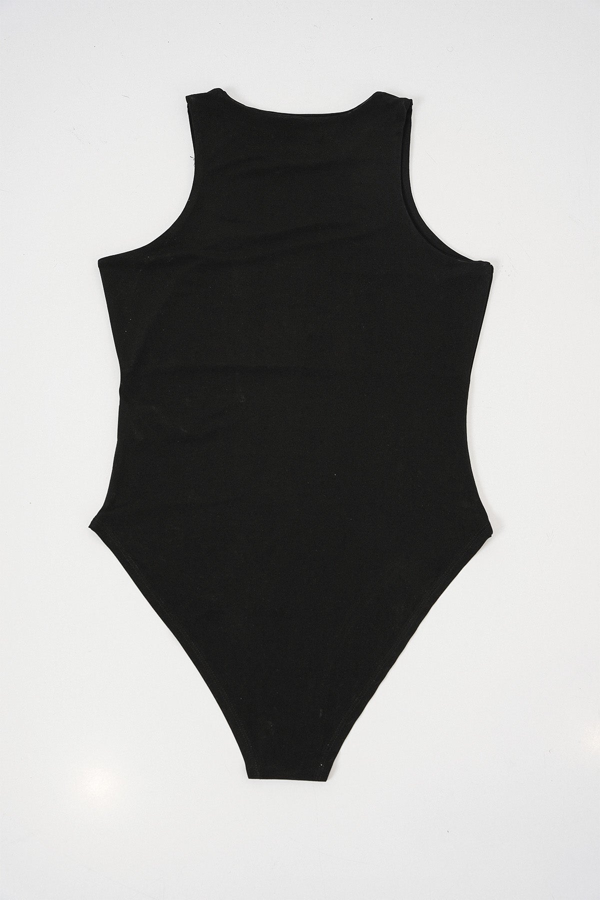 Image of Kadın Halter Yaka Çıtçıtlı Body 972 - Siyah