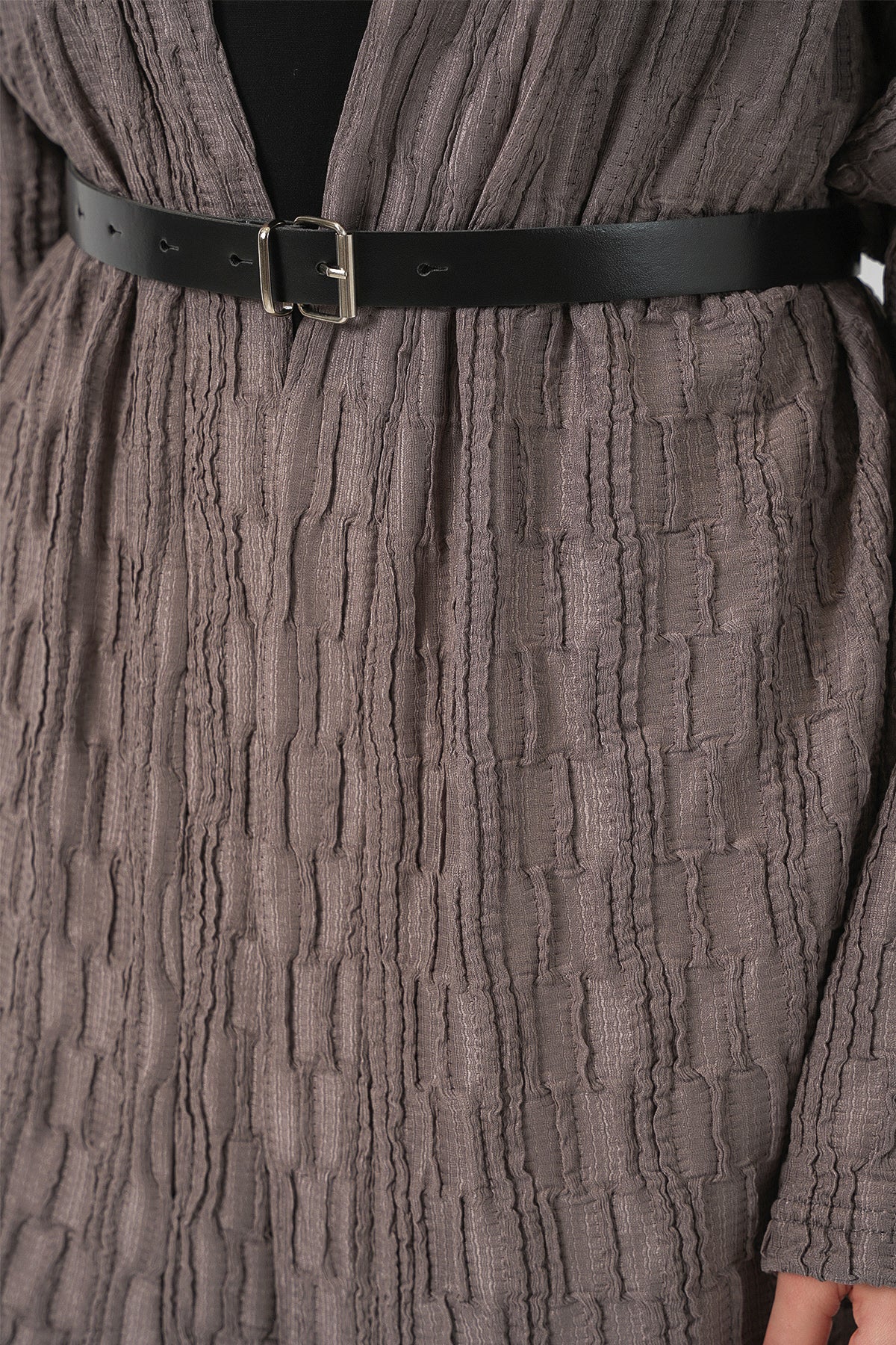 Image of Set de două piese pentru pantaloni kimono pentru femei 30078 - Gri închis