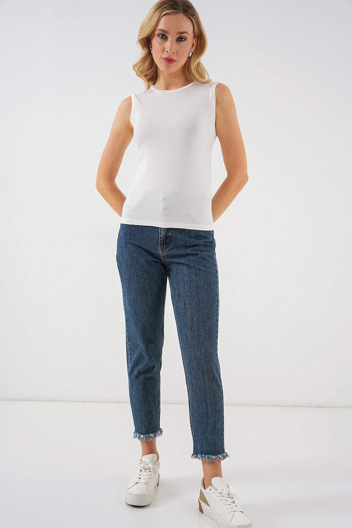 Image of Body fără mâneci pentru femei 4347 - Ecru