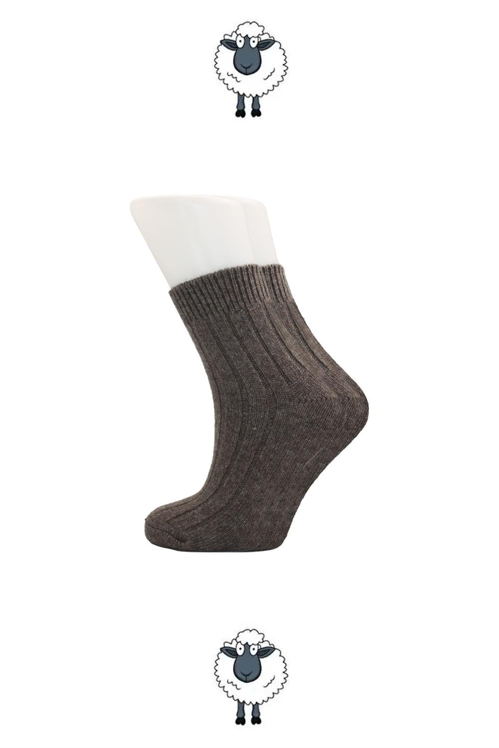 Image of Șosete de iarnă multicolore pentru femei, din lână de miel, până la gleznă, pachet de 6