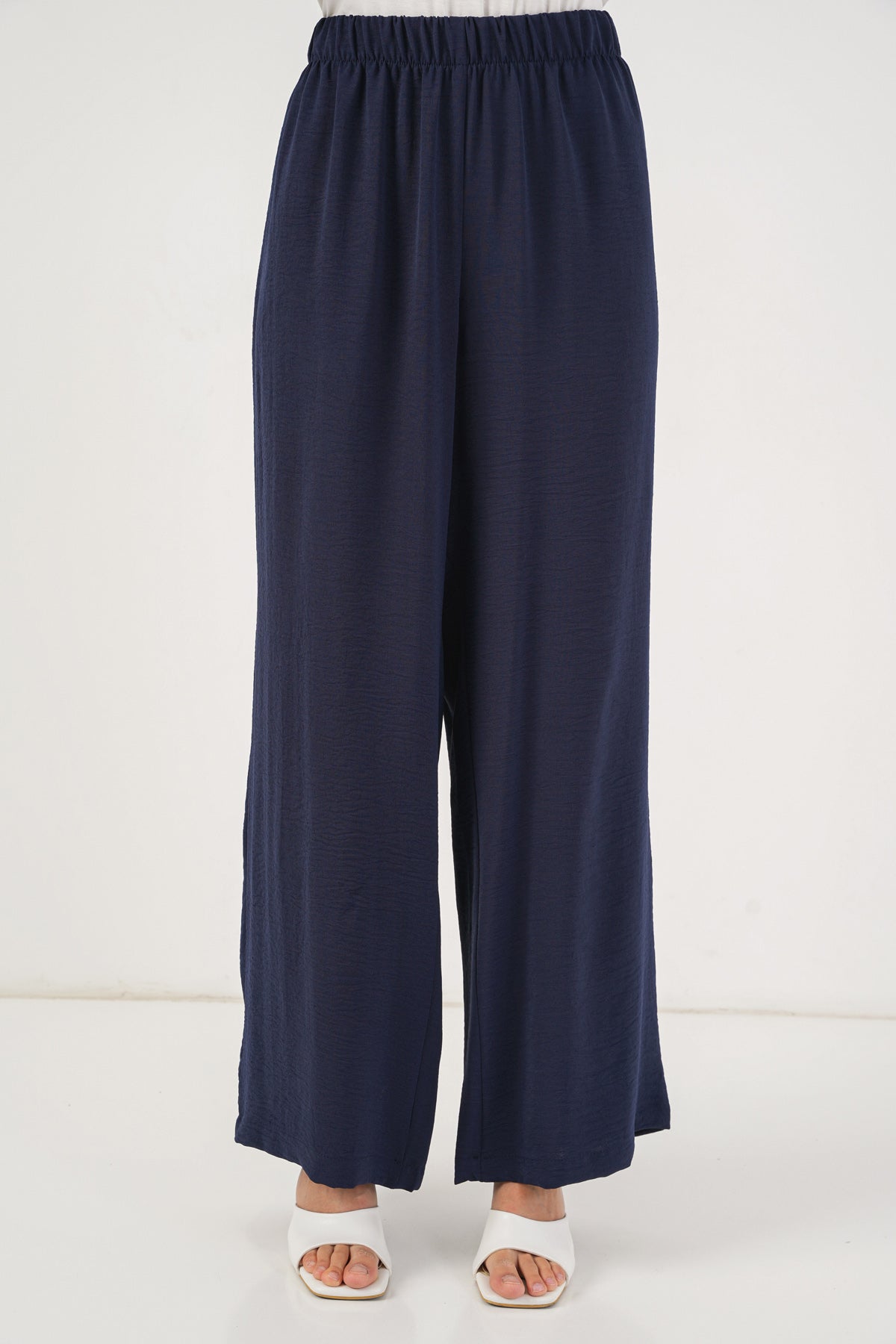 Image of Kadın Önü Bağcıklı Tunik Pantolon İkili Takım 6744 - Lacivert