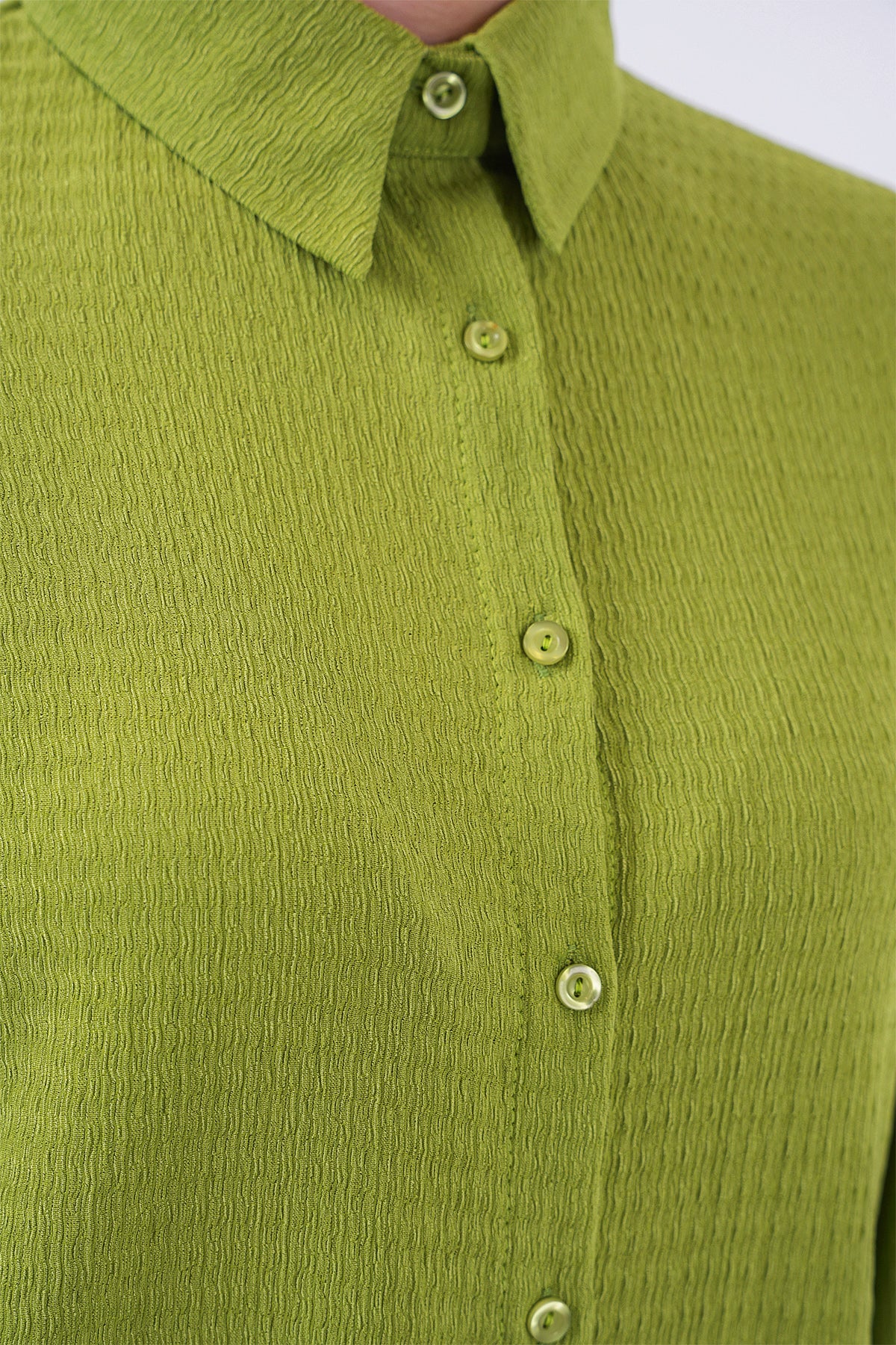 Image of Set Hijab Tricotat pentru Femei (Sus și Jos) 6711 - E.Green