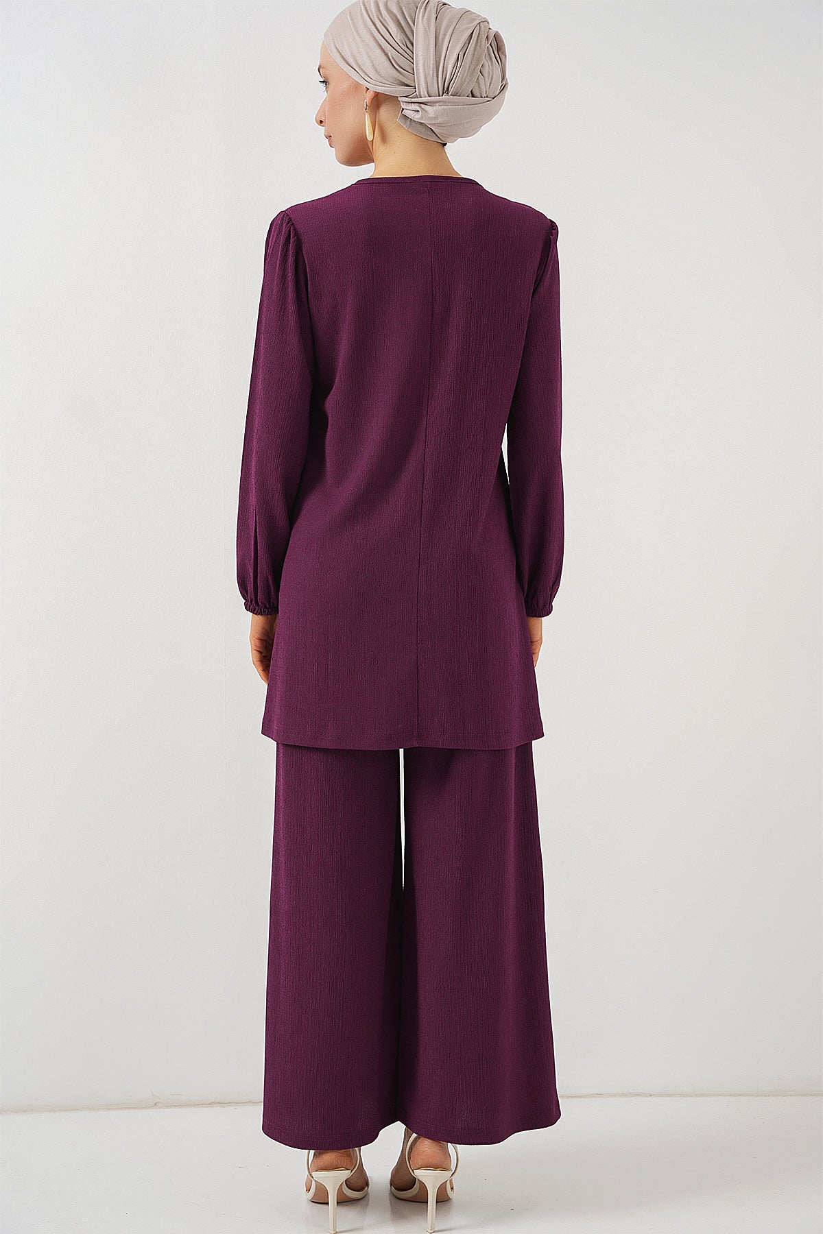 Image of Kadın Tunik Pantolon Alt Üst Takım 6663 - Mor