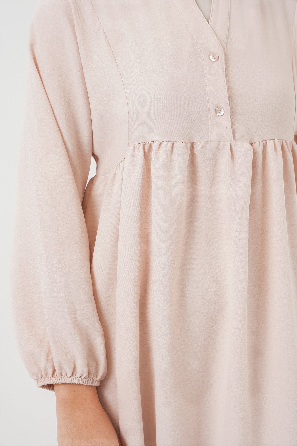 Image of Women's Long Hijab Dress 2525 - Cream
