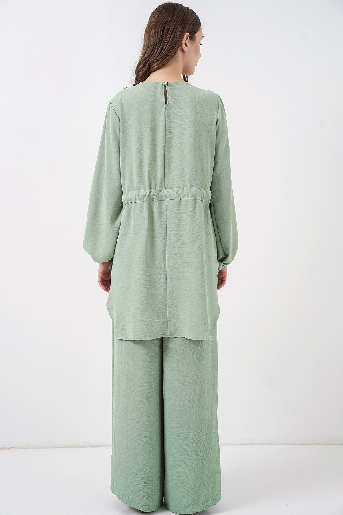 Image of Kadın Uzun Tunik Pantolon İkili Takım 6719 - E.Yeşil