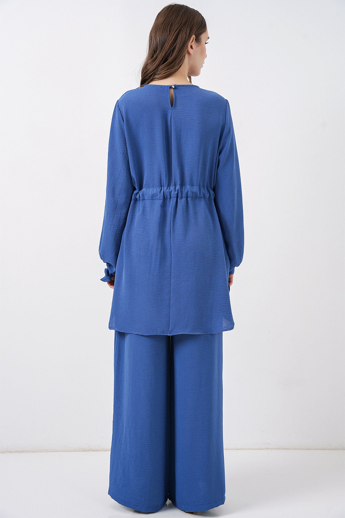 Image of Kadın Uzun Tunik Pantolon İkili Takım 6719 - İndigo