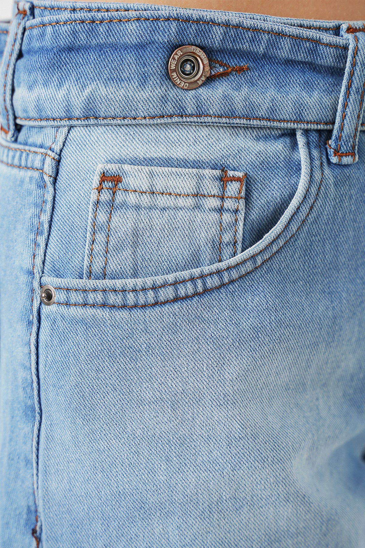 Image of Kadın Yüksek Bel Kot Pantolon 30081 - Açık Mavi