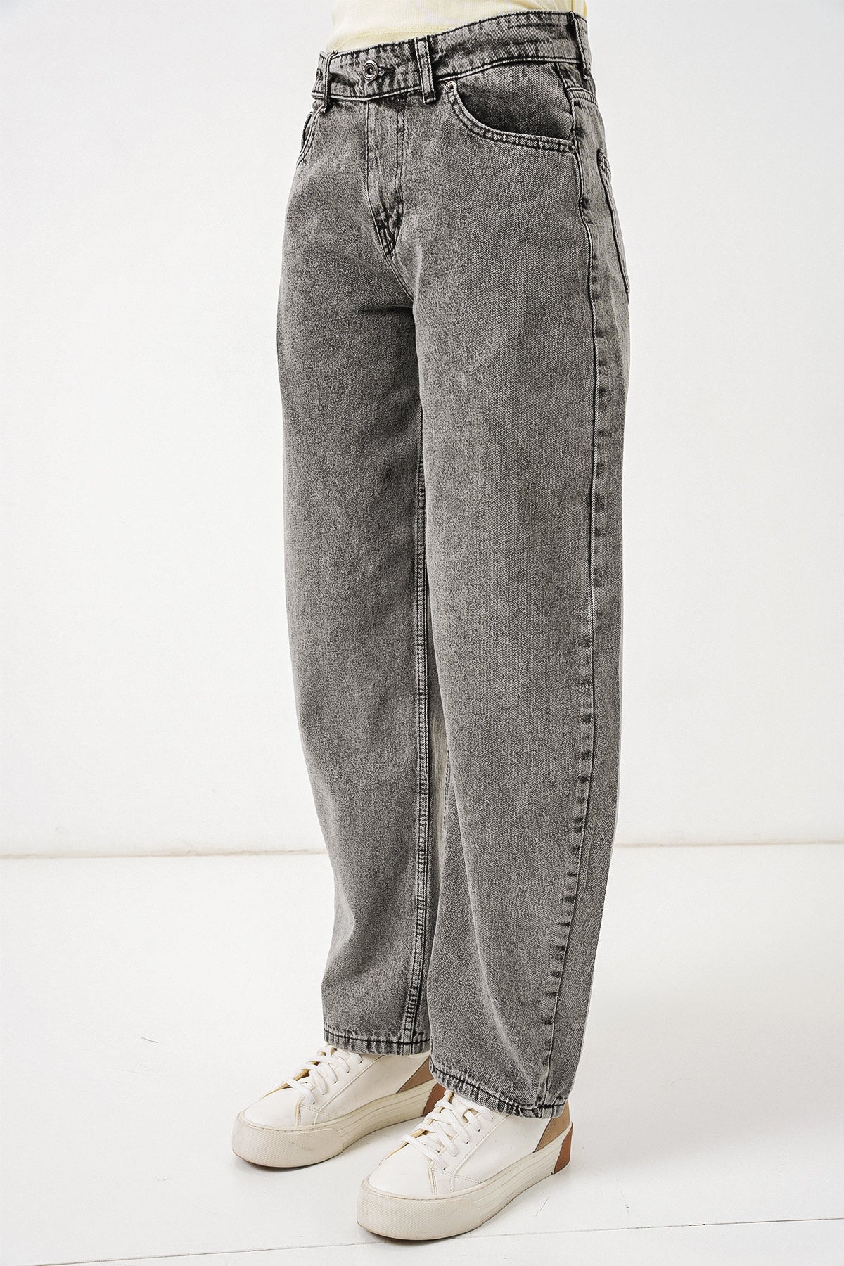 Image of Kadın Yüksek Bel Kot Pantolon 30081 - Antrasit