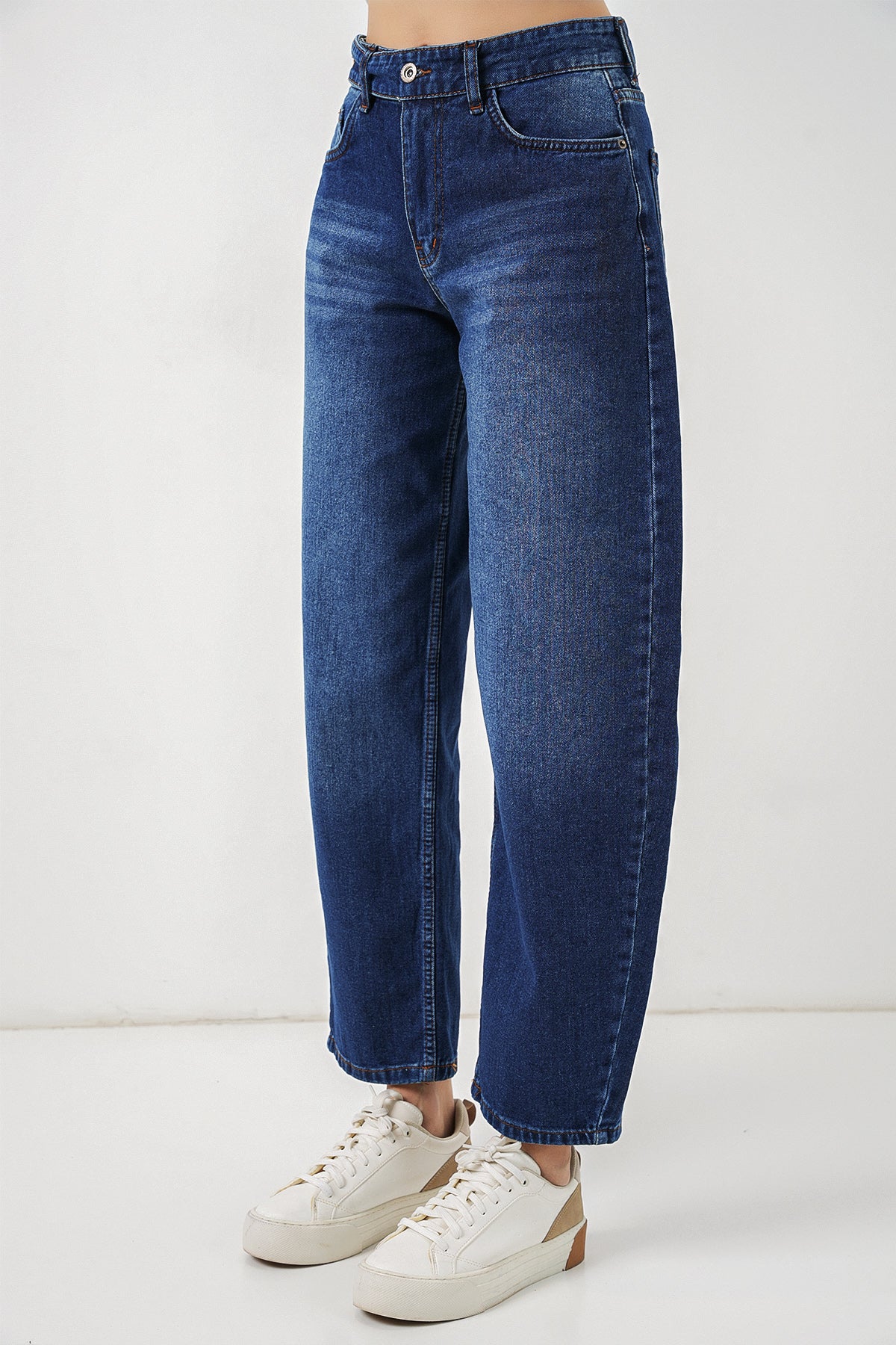 Image of Women's High-Waisted Jeans 30081 - Navy Blue